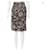 Diane Von Furstenberg DvF Cougarette pencil skirt from linen and silk Brown Black Beige  ref.823296