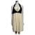 Temperley London Tuxedo silk dress Black Cream  ref.823487