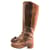 CHANEL  Boots T.eu 37.5 Leather Brown  ref.823554