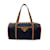 Yves Saint Laurent Bolsa vintage preta bege texturizada arredondada Preto Lona  ref.823721