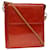 LOUIS VUITTON Monogram Vernis Motto Accessory Pouch Red M91137 LV Auth 37097 Patent leather  ref.825017
