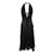 Roberto Cavalli Black Plunge Neck Corset Dress  ref.825086
