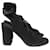 SAINT LAURENT  Sandals T.eu 37.5 Suede Black  ref.825829