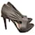 FENDI  Sandals T.eu 36.5 Leather Dark grey  ref.826038