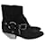 SAINT LAURENT  Ankle boots T.eu 39 Suede Black  ref.827418