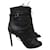 SAINT LAURENT  Ankle boots T.eu 38.5 Leather Black  ref.827549
