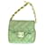 Chanel Handbags Green Leather  ref.827999