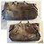 Sac Cabas Maliparmi en Cuir Écru Argenté Marron clair - vue 3