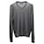 Dolce & Gabbana suéter gola V em seda cinza  ref.828796