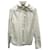 Gucci Button-Down-College-Hemd aus elfenbeinfarbener Baumwolle Weiß Roh  ref.828797
