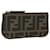 FENDI Zucca Canvas Coin Purse Brown Black Auth 36677  ref.828825