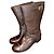 Ugg GERSHWIN wasserdichte Lammfellstiefel aus braunem Leder mit Reißverschluss