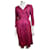 Diane Von Furstenberg DVF Julian Two Rosa mittellanges Wickelkleid aus Seide Pink  ref.829189