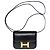 Pochette Hermès Micro Constance in coccodrillo porosus nero - vista 2