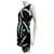 Diane Von Furstenberg Vestido recto "Carpreena Mini" de DvF Negro Blanco Verde Seda  ref.829355