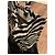 Autre Marque CELINE | Zebra Patterns Stile Casual Pelle di vitello unisex Tessuti misti Nero Beige Stampa zebra - vista 5
