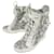 GIUSEPPE ZANOTTI SNEAKERS WEDGES 38 CANVAS AND LEATHER SHOES White  ref.829501