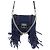 NUOVA BORSA GIVENCHY PICCOLA CON FRANGE GV3 BORSA A MANO A SPALLA IN CAMOSCIO BLU Blu navy