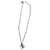 Silver-Toned Chanel Rhinestone CC Necklace Silvery Metal  ref.831860
