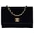 Timeless Chanel Classique flap bag handbag in black velvet, garniture en métal doré Suede  ref.833122