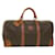 Céline CELINE Macadam Canvas Boston Bag PVC Leather Brown Auth yk6015  ref.833177