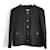 Chanel Resort 2016 Veste tweed noire Coton Polyamide  ref.833237