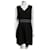 Diane Von Furstenberg DvF Leelou dress in black and white crepe Cotton Polyester Elastane  ref.830860