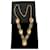 Autre Marque Art-Deco-Halskette 1950/1960 in Vermeil (Silber + Gold) mit 5 echte Achatkameen. Gold hardware Geld  ref.830995