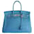 Hermès Bolsa Hermes Birkin 35 azul Couro  ref.831008