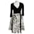 Diane Von Furstenberg DVF "Amelia" Wrap Dress Black White Grey Satin  ref.831019