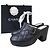 Zoccoli Chanel in pelle trapuntata nera Nero