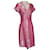 MARC JACOBS BROCHED SILK DRESS 23 BRANDEBOURGS PEARLS T38/40 Pink  ref.831096