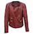 Maje Jackets Dark red Leather  ref.831594