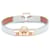 Other jewelry Hermès Leather Rivale Mini Bracelet White Lambskin  ref.834210