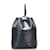 Fendi Logo Embossed Leather Drawstring Shoulder Bag Blue Pony-style calfskin  ref.834251