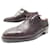 BERLUTI OXFORD SHOES WITH FLOWER TOE 9.5 43.5 KID LEATHER SHOES Brown  ref.834993