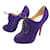 CHRISTIAN LOUBOUTIN BOOTS 24 holes 37 PURPLE SUEDE BOOTS  ref.835031