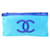 CHANEL BEAUTE SPONGE TOILETRIES BAG LOGO CC LIGHT BLUE NEW POUCH Cotton  ref.835086