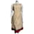 Alberta Ferretti Wool blend dress with metallic shimmer Beige Golden Cotton  ref.835282