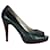 Sapatos Peep-Toe Calvin Klein Python Verde Couro  ref.835763