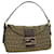 FENDI Zucca Canvas Mamma Baguette Umhängetasche Nylon Braun Schwarz Auth am3973  ref.836430