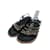 CHANEL  Sandals T.eu 39.5 Leather Black  ref.837350
