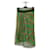 Balenciaga Gonna longuette plissettata stampata con catene in poliestere verde/oro Balenciaga  ref.839562