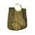 Autre Marque Angelo Marani Green Snake Pattern Canvas Gold Tone Ring Bag Handbag Cotton  ref.839825