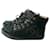 CHANEL Chanel T logo black suede high-top sneakers38 IT very good condition Leather Deerskin  ref.839829