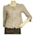 Armani Collezioni Gray Embroidered  Lightweight Cardigan Jacket w. Zipper sz 38 Grey Cotton  ref.839830