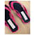 Chanel Des sandales Cuir Noir Rose  ref.839983