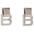 Hourglass P Earring - Balenciaga -  Silver/Crystal Silvery Metallic  ref.840959
