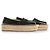 Double Prada Black Leather Peep Toe Braided Platform Espadrilles - view 2