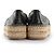 Double Prada Black Leather Peep Toe Braided Platform Espadrilles - view 4